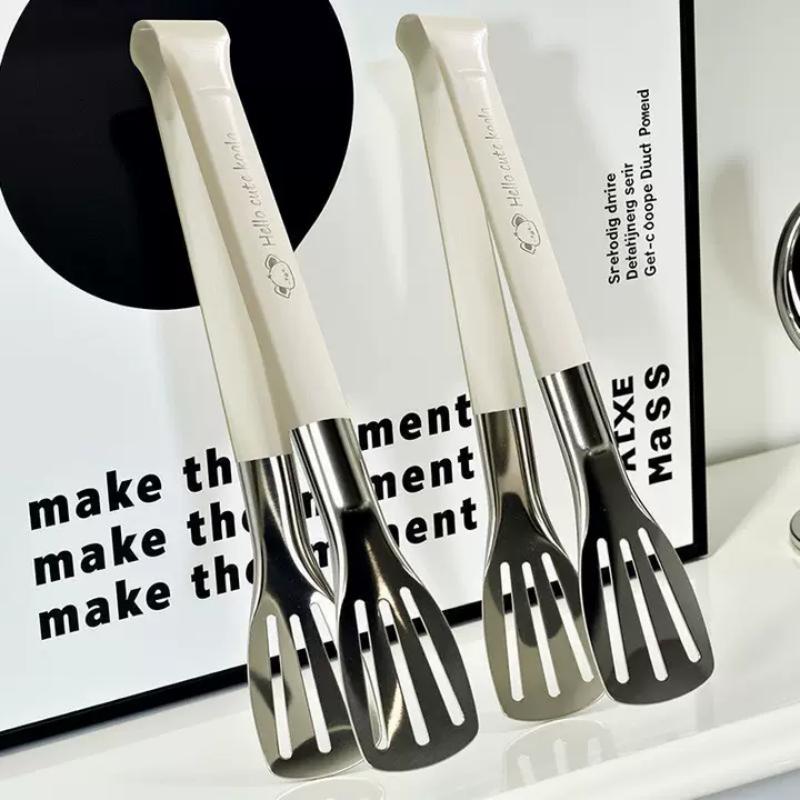 Stainless Steel Food Tongs Kitchen Utensils Buffet Cooking Tool Anti Heat Bread Clip Pastry Clamp For Desserts Salads Barbecue