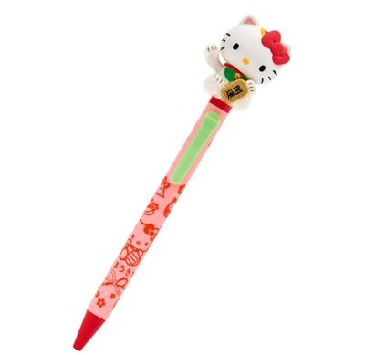 Sanrio Hello Kitty Maneki-Neko Akční kuličkové pero Bílé NOVÉ Postavičky Sanrio
