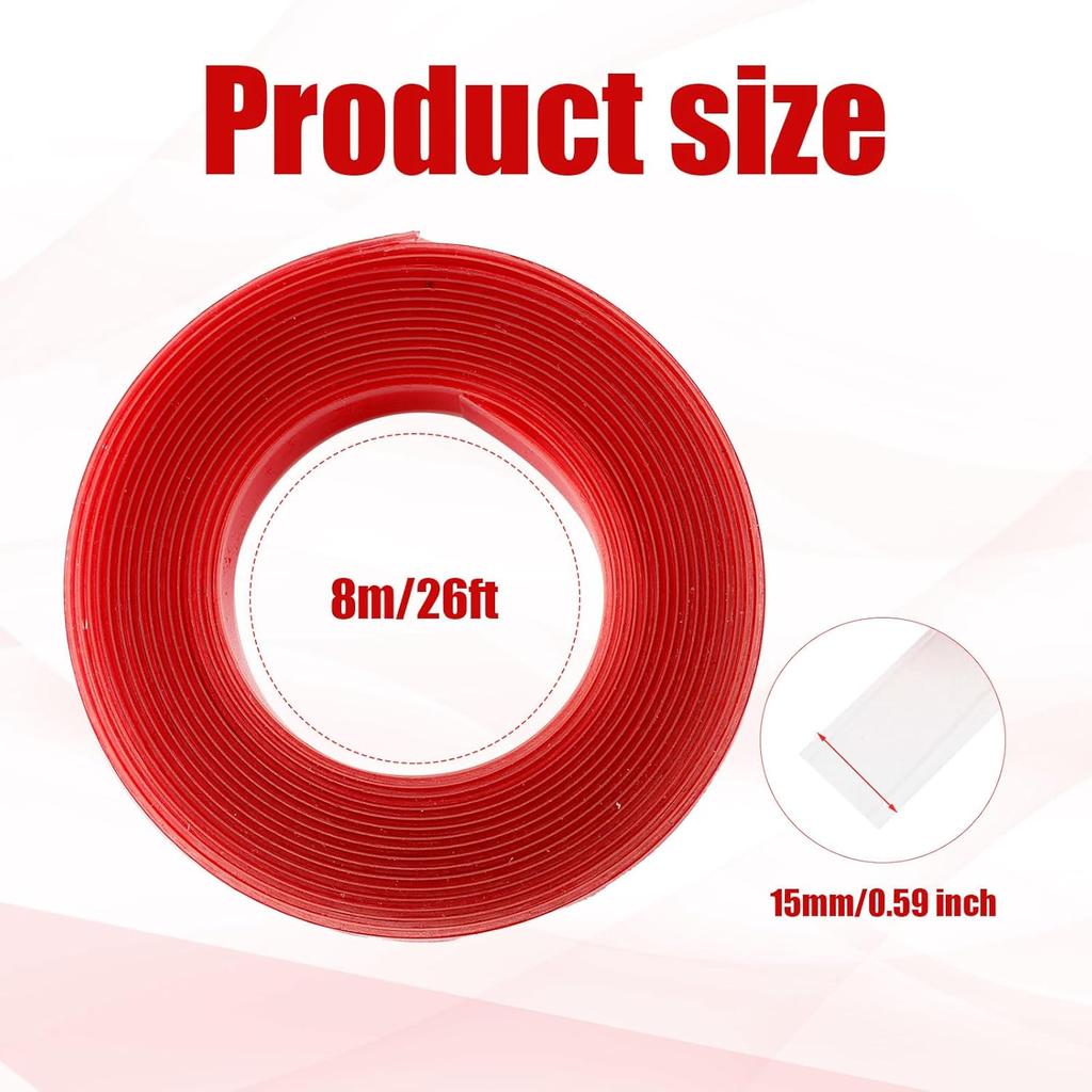 26ft Curtain Glide Tape Clear, Smooth and Silent Drapery Ring Glide Tape for Sliding Drapery