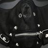 Maschera Sportiva Antipolvere Maschera in Pelle Borchiata, Maschera Punk Biker Motociclista Rock Mezza Faccia Costumi Cosplay di Halloween