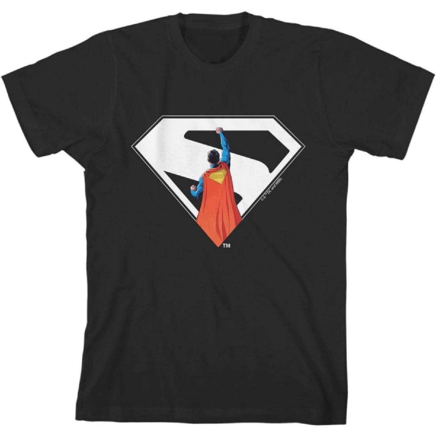 Супермен Фильм 2025 Логотип с Силуэтом Детская Золотая Футболка XXXXXL разноцветный