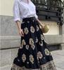 Women's Bohemian Floral High-Waisted A-Line Skirt - Spring/Summer Casual Beachwear
