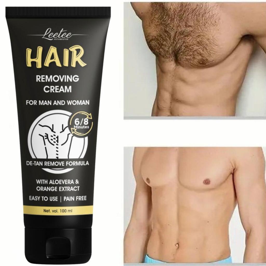 Body Hair Removal Spray for Men Smooth Back, Chest, Legs, Arms, Underarms with Aloe Vera & Lemon| Hair Remover Private Parts |100 Ml - Fast & Painless