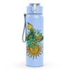 1PC Peacock Floral Mandala Print 750ml Color Plastic Sports Water Bottle Leakproof Flip Straw Lid Suitable for Sports Office Home Use