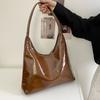 Wine Red Hobo Bag korean Style Tote Bag Trendy Underarm Bag  Outdoor