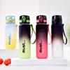 Water Bottle New Water Cup Boys and Girls Matte Gradual Change Plastic High Temperature Resistance High Value Drop Cup Summer Portable Space Cup