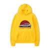 Car print hooded sweater men's and women's loose couple top
