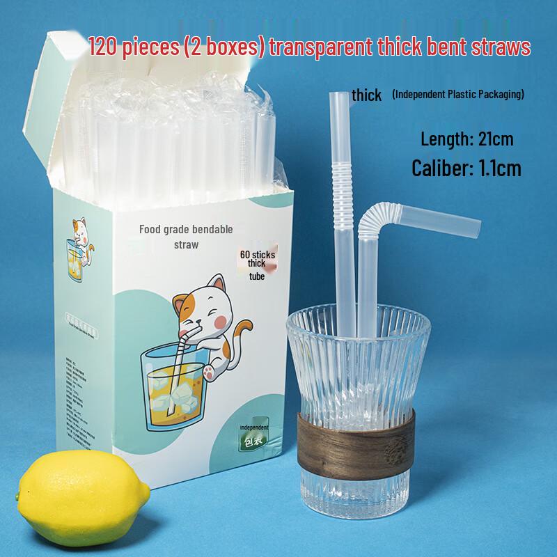 Yudu Bendable Ret retractable Disposable Food-Grade Straws