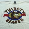 Vtg 90s THIRSTY BEAVER DRINKING TEAM CARTOON T-Shirt L Beer Elysian Minnesota