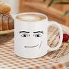 Funny Gamer Ceramic Mug Set MAN FACE MugWOMAN Face MugCoffee Cup Birthday Mug 11 Oz Novelty Coffee MugCupWhite for Home