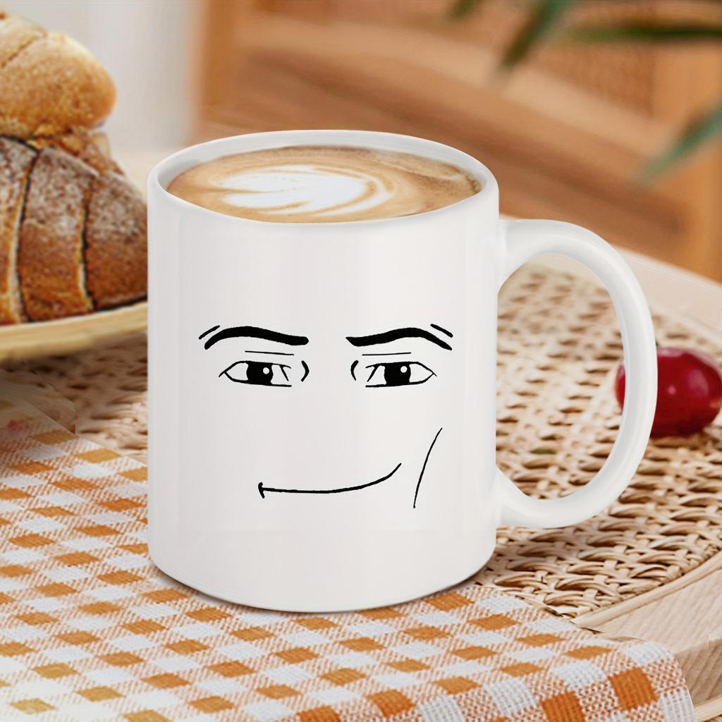 Funny Gamer Ceramic Mug Set MAN FACE MugWOMAN Face MugCoffee Cup Birthday Mug 11 Oz Novelty Coffee MugCupWhite for Home