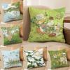 Author Somdoo Cute Animals Quiat Peaceful Pillow Case Comfort Sofa Bed Silky elegant Invisible zipper Decorative cushion cover