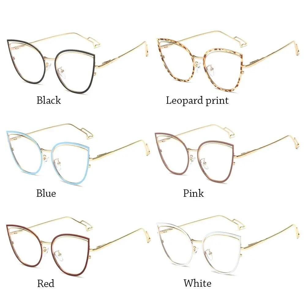 Cat Eye Anti-Blue Light Glasses Women Men Oversized Optical Frame Eye Protection Ultra Light Eyeglasses Office Computer Goggles