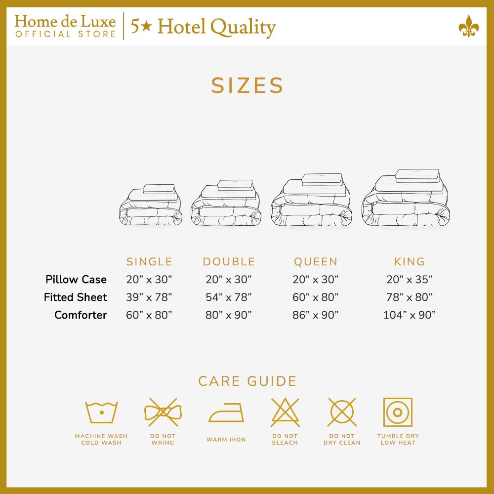 [Classic Collection 4in1 Comforter Set] Home de LuxeComforter Blanket Set - 1 Fitted Sheet, 1 Comforter Blanket & 2 Pillowcases -  New Designs