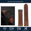 Fibbia Magnetica Pelle di Mucca Vera Pelle Cinturino Orologio 20 22mm Rilascio Rapido Morbido Impermeabile Uomo Fondo in Silicone Cinturino Orologio Bracciale