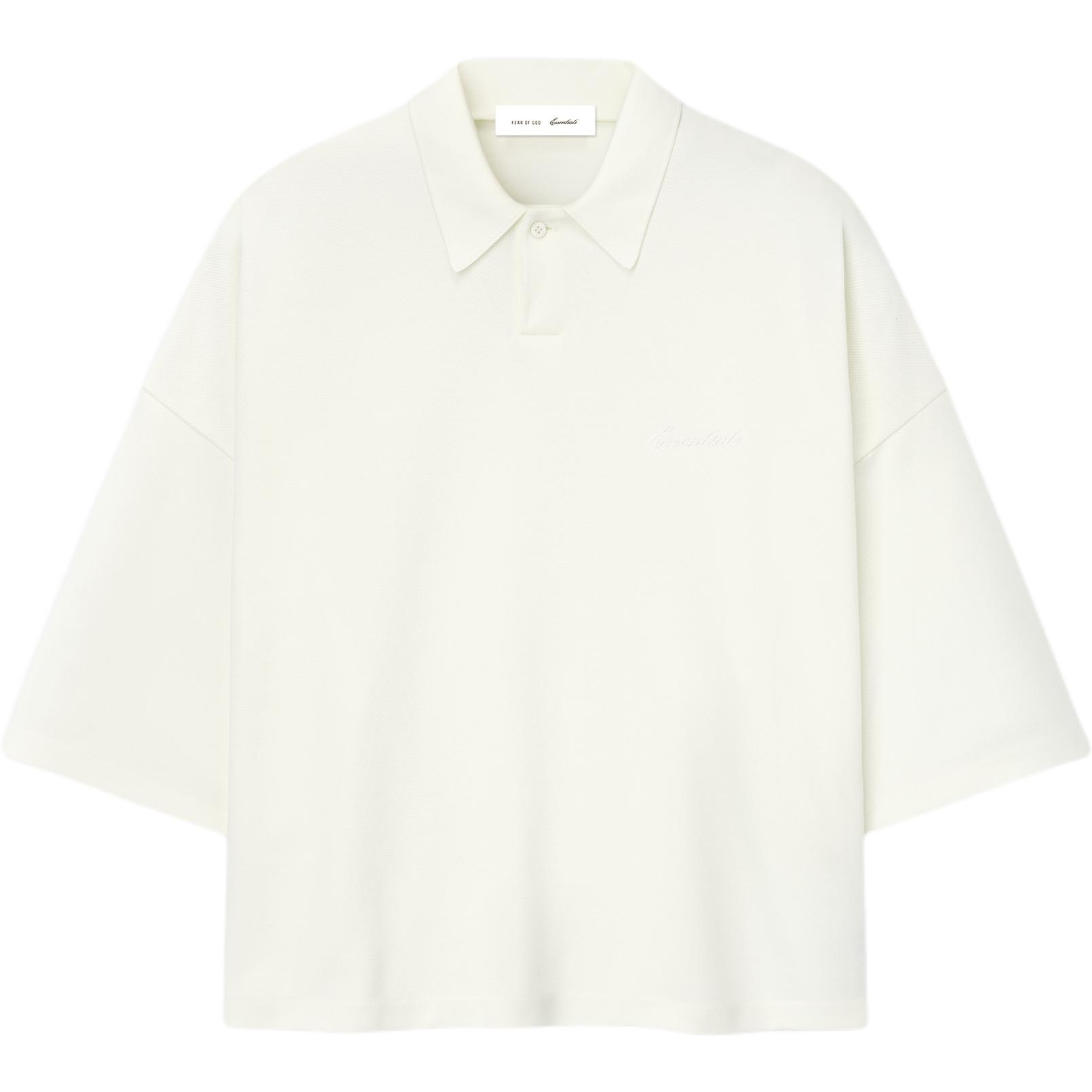 Fear Of God Essentials Ss26 Signature 90s Cropped Polo Ivory Men tops 125SP264423F M