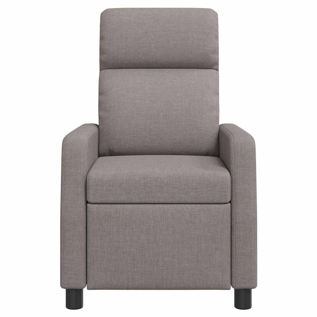 Massage Recliner Taupe Fabric