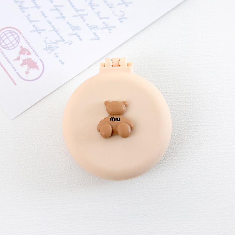 Tragbarer runder Mini-Haarkamm mit Spiegeltasche, kleine Größe, Reisemassage, zusammenklappbarer Haarkamm, Damen-Haarbürsten, Styling-Werkzeuge