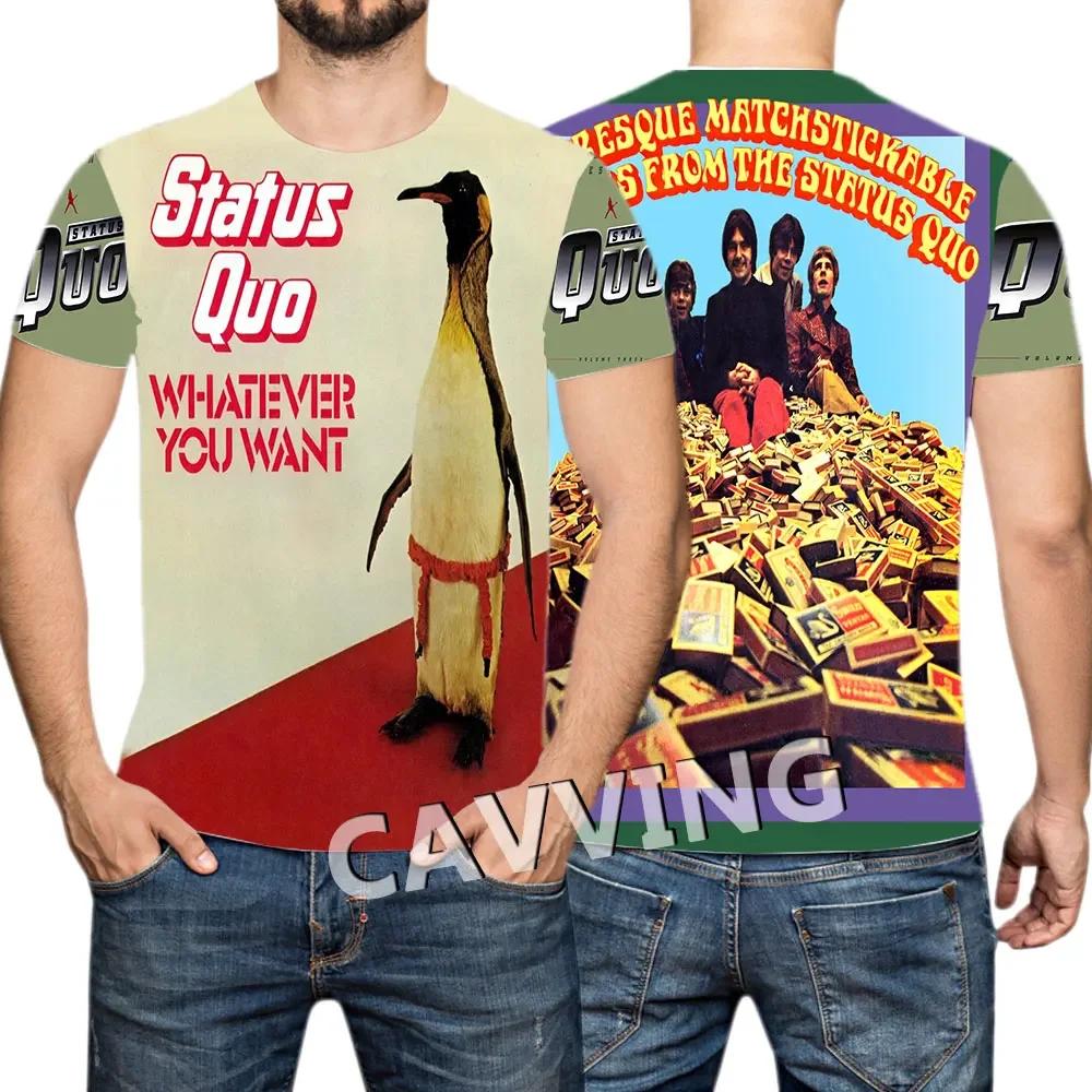 Men T-shirt Heavy Metal Rock Band Status Quo 3d Print T shirt Tops Womens Sports Large size Tops Tees Summer Tshirt Kid Clothing