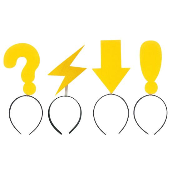 1/2/3/4/5Pcs Women Girls Headband Arrows Exclamation Mark Decor Elastic Hair Hoop Hair Accessory Weddings Parties Daily Wear