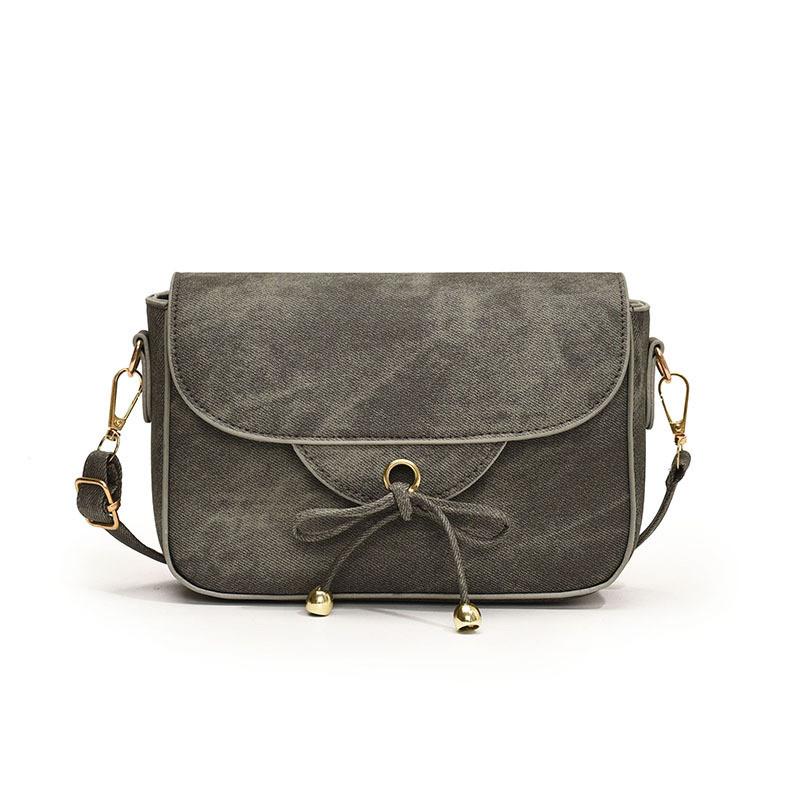 Elegant Pu Leather Shoulder Bag With Bow Chic Commuter Handbag For Women чёрный