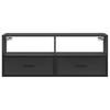 Vidaxl Szafka Pod Tv, Czarna, 100X31X39,5 Cm, Materiał Drewnopochodny
