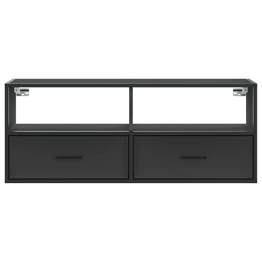 Vidaxl Szafka Pod Tv, Czarna, 100X31X39,5 Cm, Materiał Drewnopochodny