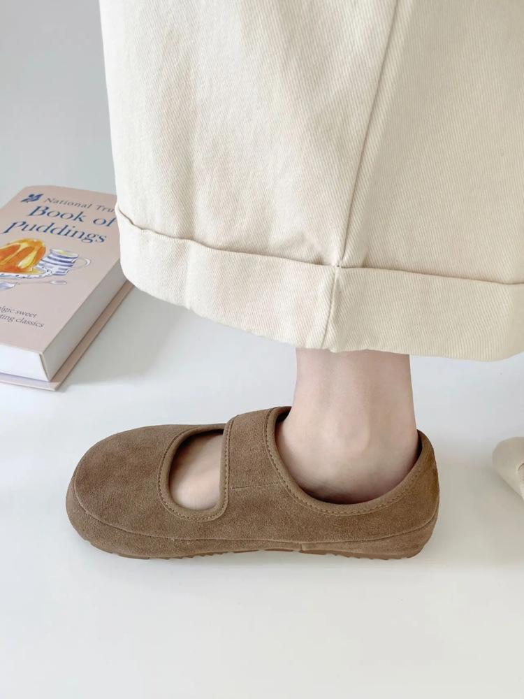 

Туфли Мэри Джейн на липучке, весна 2025, новые туфли для бабушки, мягкая подошва, нескользящие для беременных, с юбкой, модные туфли Doudou 40 хаки