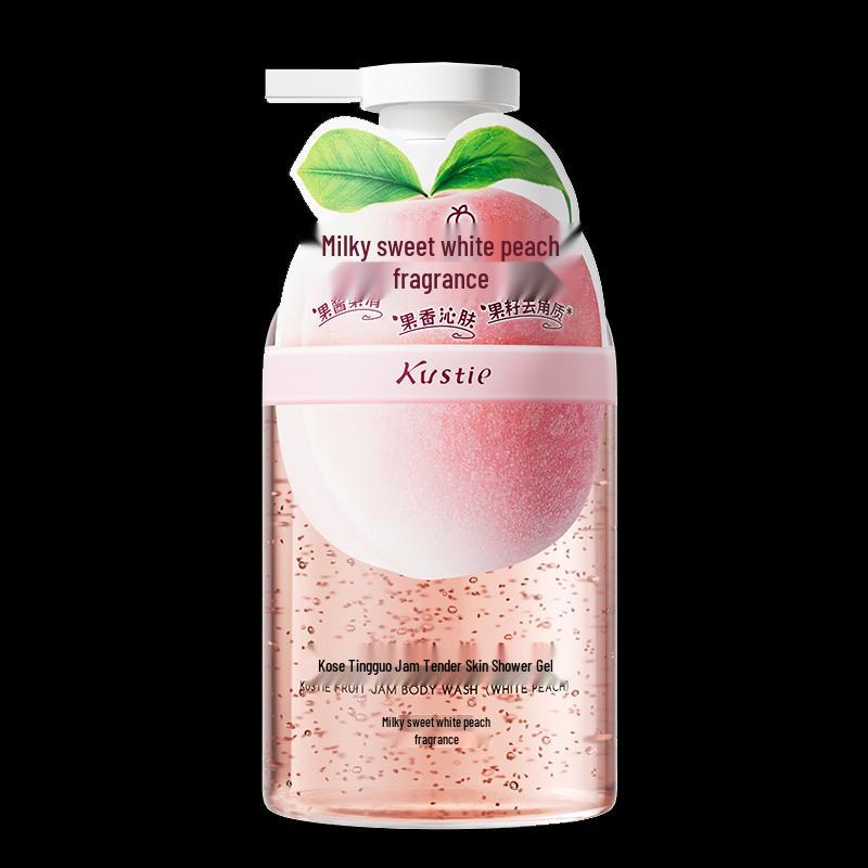 Kustie Milk Sweet Peach Jam Tenderizing Shower Gel