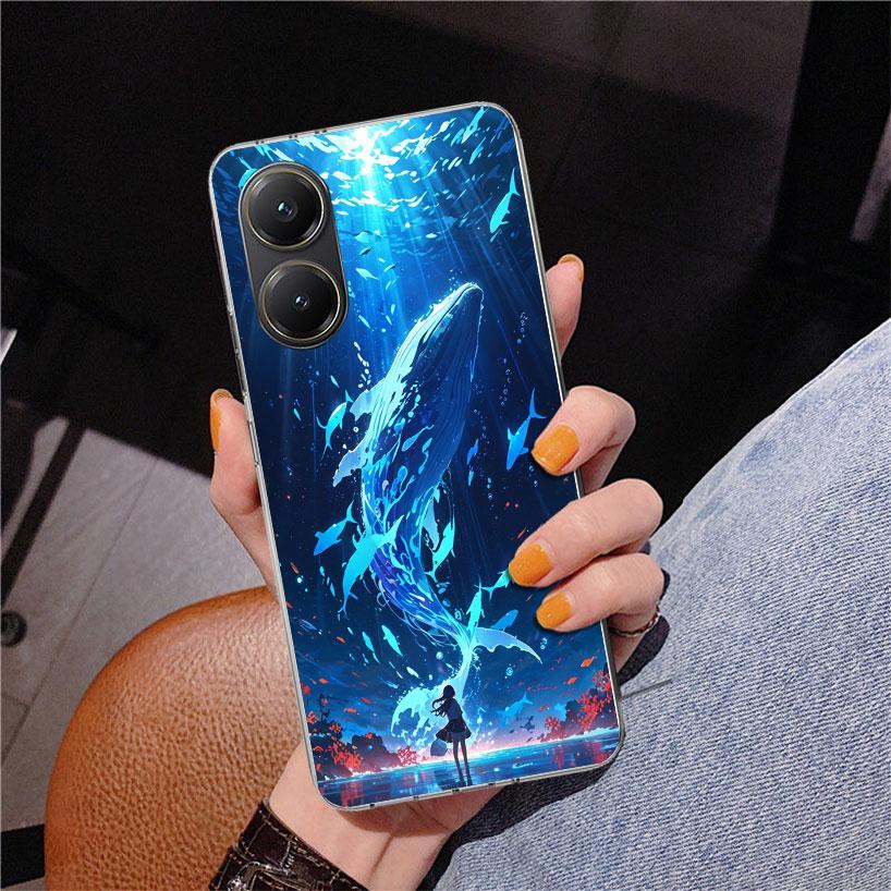 Humpback Whale Sea Giant Phone Case For Xiaomi Poco X7 X6 X5 Pro F7 Ultra Redmi 15C 15 13C 13 12C 12 10 10A 10C 9 9A 9C 9T Cover