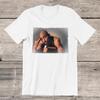 TUPAC SHAKUR Légende du Hip Hop Rap de la Côte Ouest 2pac sur T-shirt en Coton Filé à Anneaux Unisexe