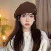 Yufei 2025 Women's Japanese-Style Black Beret - Versatile, Face-Slimming Painter Hat