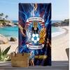 Coventry City FC Personalized Printed Beach Towel Soccer Logo Support Custom Name Text Absorbent Towel For Sport Travel Special Gift