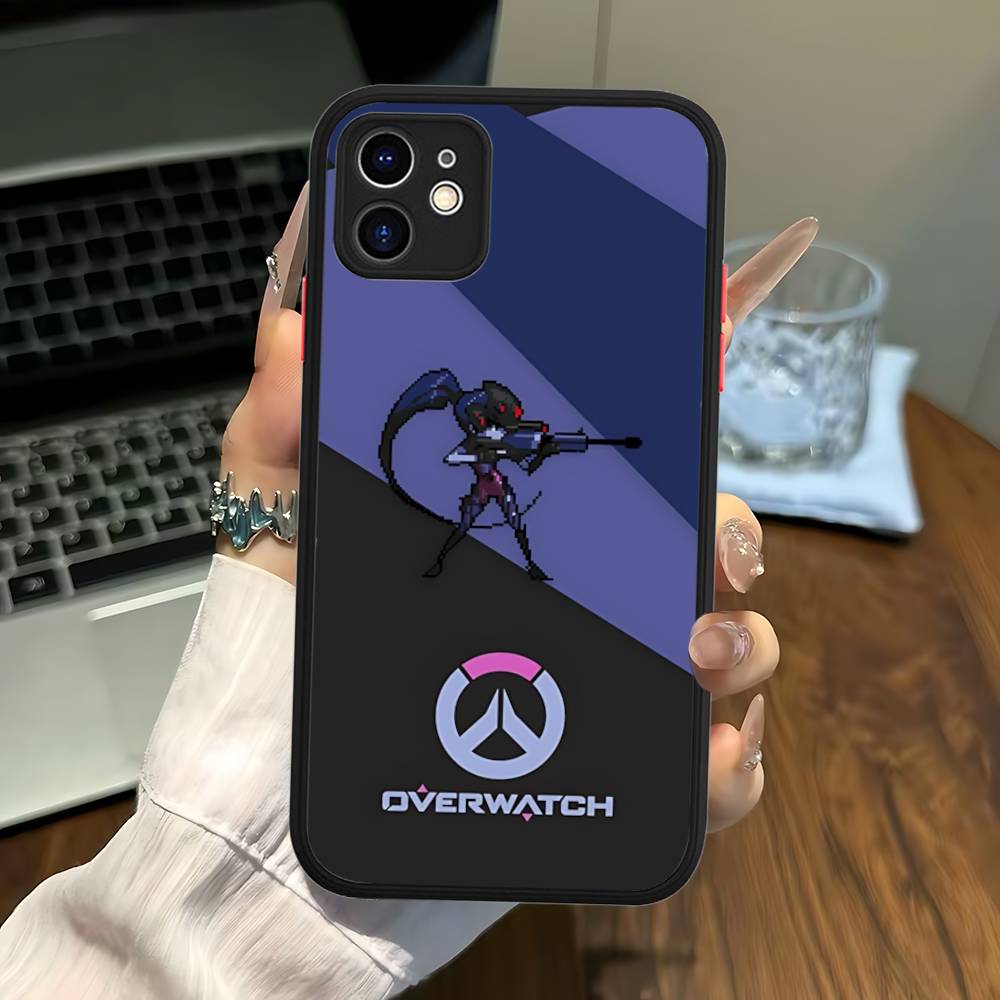 

First Person Shooter O-OverwatchS Game For IPhone 11 12 13 14 15 16 Pro Max Plus Matte Translucent Phone Cover iphone 14