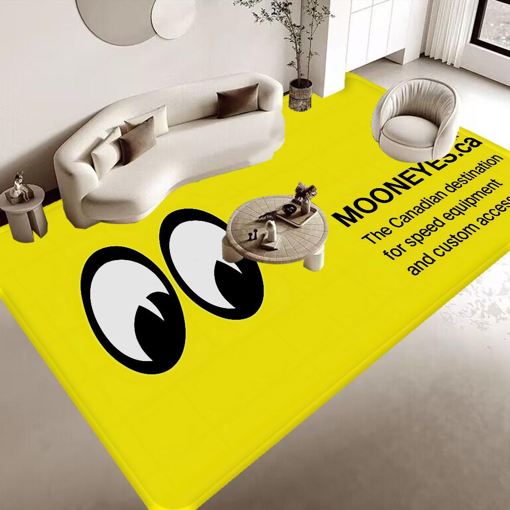 Mooneyes Print Floor Mat INS Style Soft Bedroom Floor House Laundry Room Mat Anti-skid Bedside Area Rugs