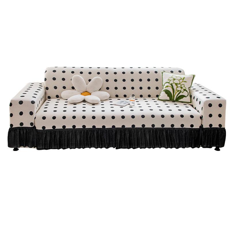 The New High end Anti slip All Inclusive All Purpose Summer Seat Cushion Cover with Ice Silk Cool Feeling Skirt Edge Sofa Cover Is Covered with Fabric
