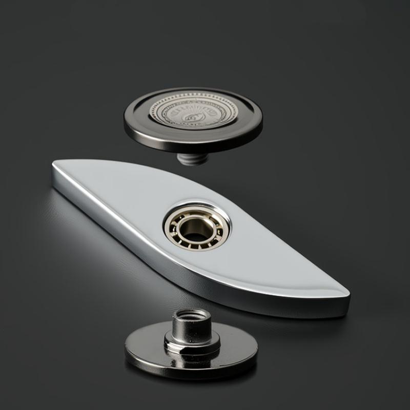 Metal Eye Spinning Top Fingertip Gyro Two Leaf  Edc Fidget Toy Anxiety And Autism Relief Spinner Office Desk Toy For Adult Gift