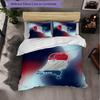 Netherlands Football Pattern 3 Pieces Bedding Set Soft Microfiber Duvet Cover with Pillow Cases for Bedroom