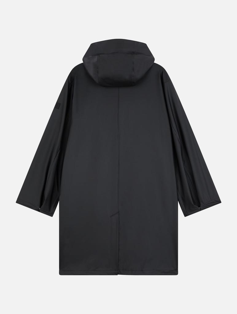 Aigle Official Waterproof Hooded Black Jacket, Long, Men's,