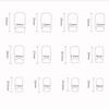 24 Pcs French Tip Stick On Nail Glossy False Nail Rhinestones Press On Nail Square Artificial Acrylic Nail