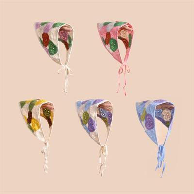 Retro Pastoral Lace Triangle Headscarf - Trendy French Hairband for Fashion and Photography