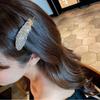 Korean Crystal Feather Hair Accessories Jewelry Gold Silver Color Metal Big Hair Clips for Women Wedding Headwear Girls Hairpins