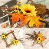 Wooden Artificial Fake Sunflower Pendant Square Five-star Garland Sun Flower Wall Decoration Artific