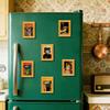 Animal Photo Frame Refrigerator Magnet 3D Wooden Vintage Frame Decorative Fridge Magnet Home Office Whiteboard Locker Decor