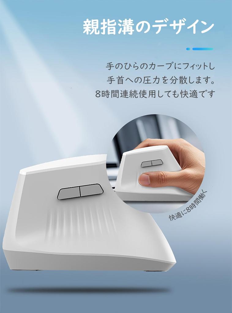 Ergonomic Wireless Dual Cordless Mouse for and Smartphones Mouse, 2.4G/Bluetooth Mode, Rechargeable, Lightweight, Silent, Laptops, PCs, Tablets,