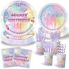 Girl Group-Themed Birthday Party Decorations: Disposable Paper Plates, Cups, Banners, and Cake Topper Set