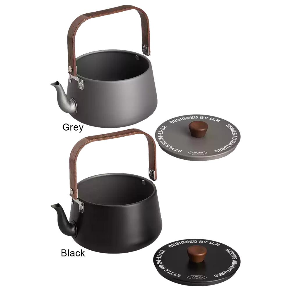 1.1L Camping Water Kettle Aluminum Alloy Outdoor Portable Teapot Boiling Stovetop Pot for Outdoor Travel Camping