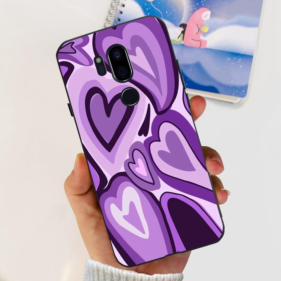 Para LG G7 thinQ Funda G710EM LM-G710 G710 Cubierta Pintada de Lujo Fundas de Teléfono de Silicona Suave Para LG G7 ThinQ Cubiertas Traseras 6.1'' Parachoques