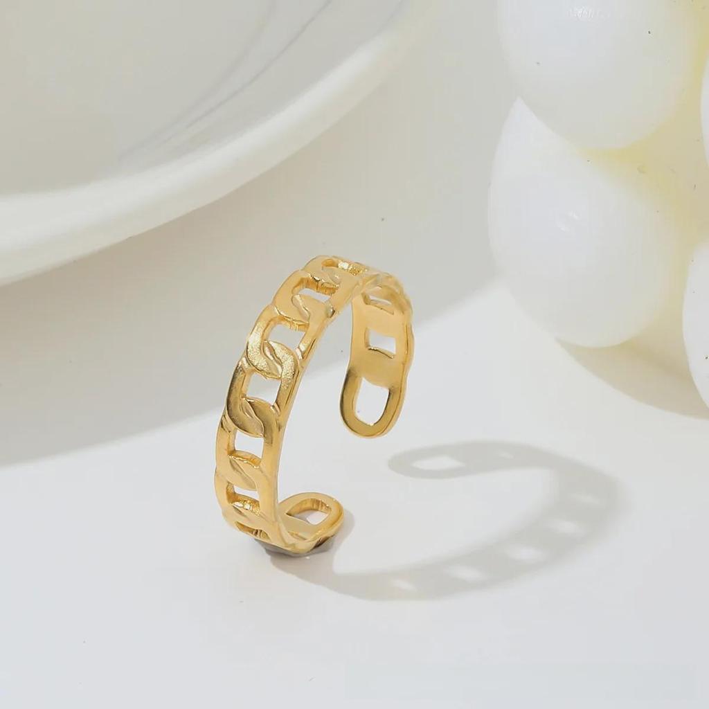 European & American Style Titanium Steel Open Ring - Fashionable, Versatile Jewelry for Women