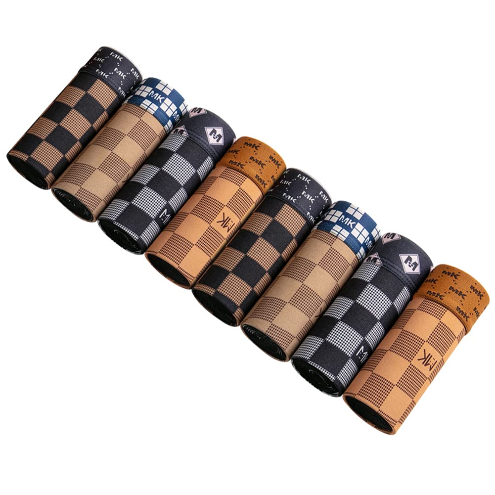 

ANGJ Мужские трусы-боксеры с застежкой спереди, 8 штук, влагоотводящие, быстросохнущие, с низкой посадкой,